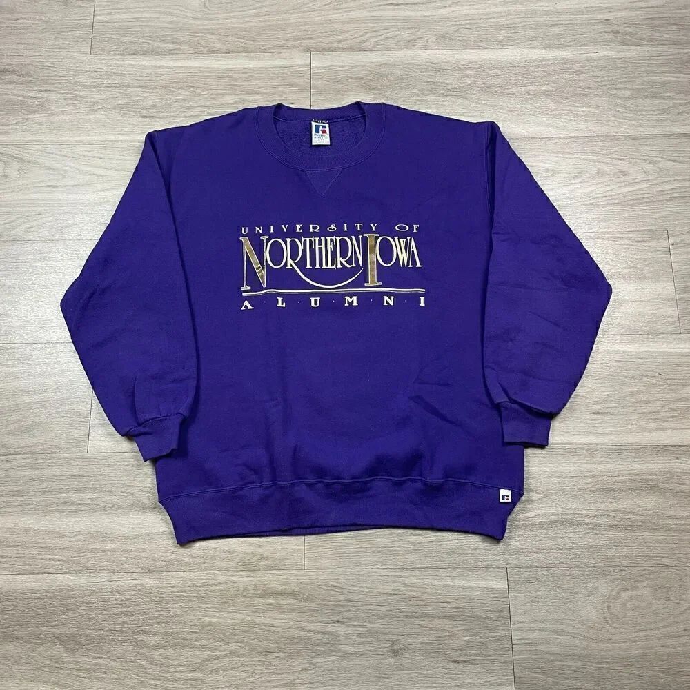 Vintage Russell Athletic Sweatshirt Mens 2XL Purple University ofβIowaβ90s